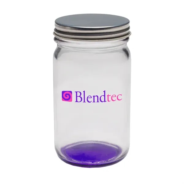 8 oz. mini Mason jar with lid and colored bottom, made... from ASI 39552 BEL Promo