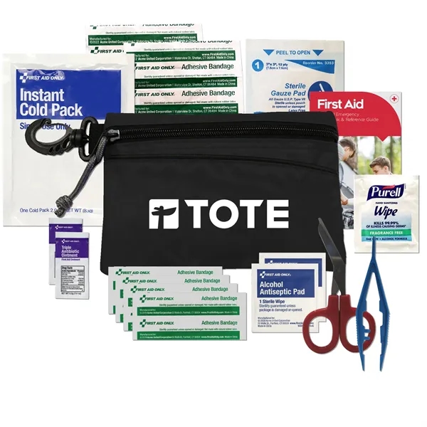 Solo first aid kit with a carabiner and quality supplies to... from ASI 80882 Ready 4 Kits / Ready 4 Kits
