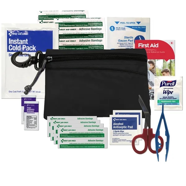 Solo first aid kit with a carabiner and quality supplies to... from ASI 80882 Ready 4 Kits / Ready 4 Kits