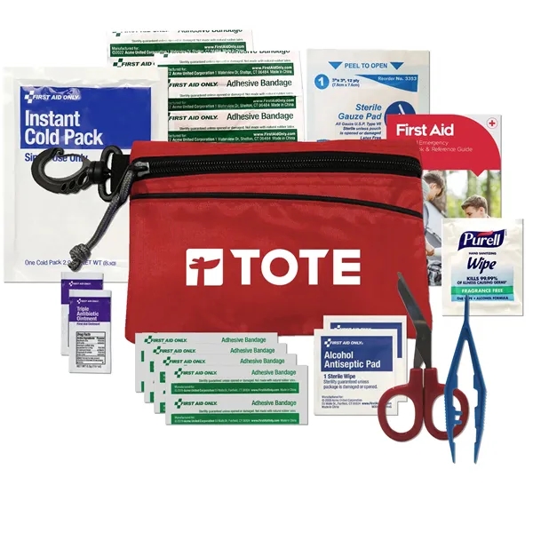 Solo first aid kit with a carabiner and quality supplies to... from ASI 80882 Ready 4 Kits / Ready 4 Kits