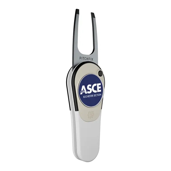 Divot repair tool with removable ball marker and poly dome imprint.... from ASI 52263 EMT