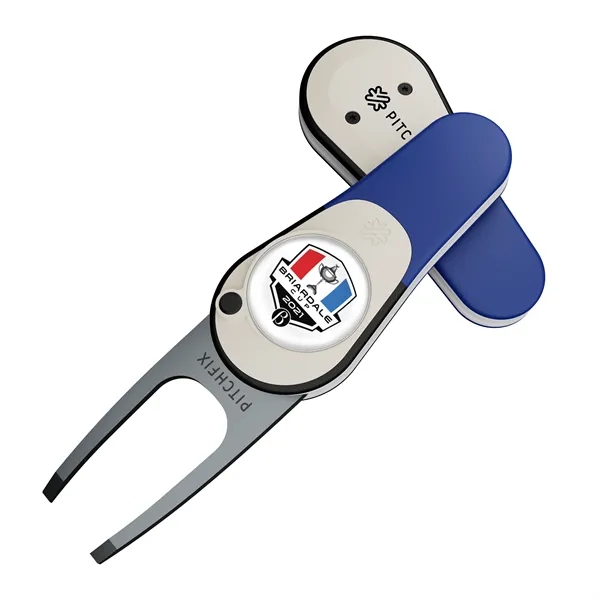 Divot repair tool with removable ball marker and poly dome imprint.... from ASI 52263 EMT