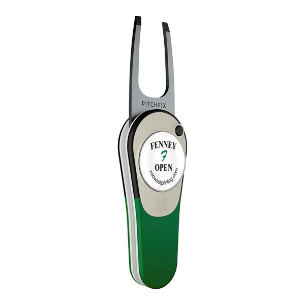 Divot repair tool with removable ball marker and poly dome imprint.... from ASI 52263 EMT