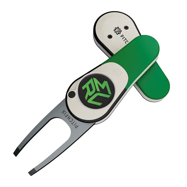 Divot repair tool with removable ball marker and poly dome imprint.... from ASI 52263 EMT