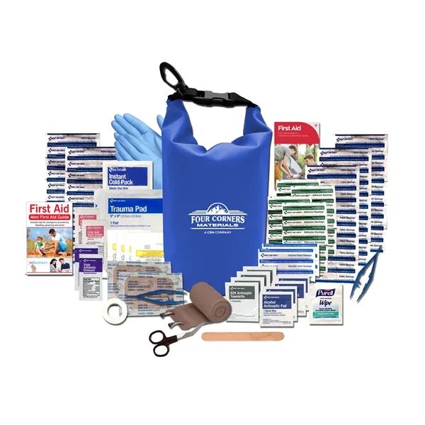 Gold first aid kit in two different versions with bandages, scissors,... from ASI 80882 Ready 4 Kits / Ready 4 Kits