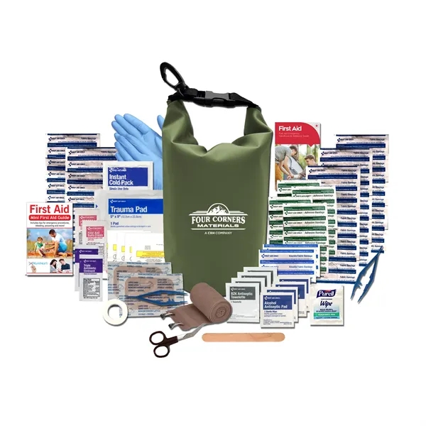 Gold first aid kit in two different versions with bandages, scissors,... from ASI 80882 Ready 4 Kits / Ready 4 Kits