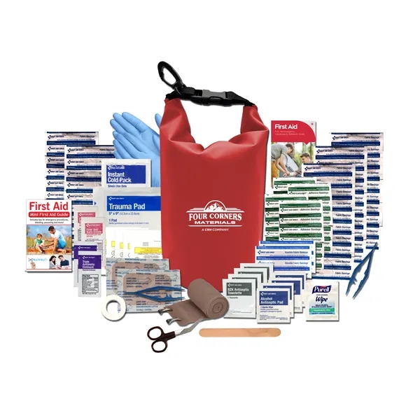 Gold first aid kit in two different versions with bandages, scissors,... from ASI 80882 Ready 4 Kits / Ready 4 Kits