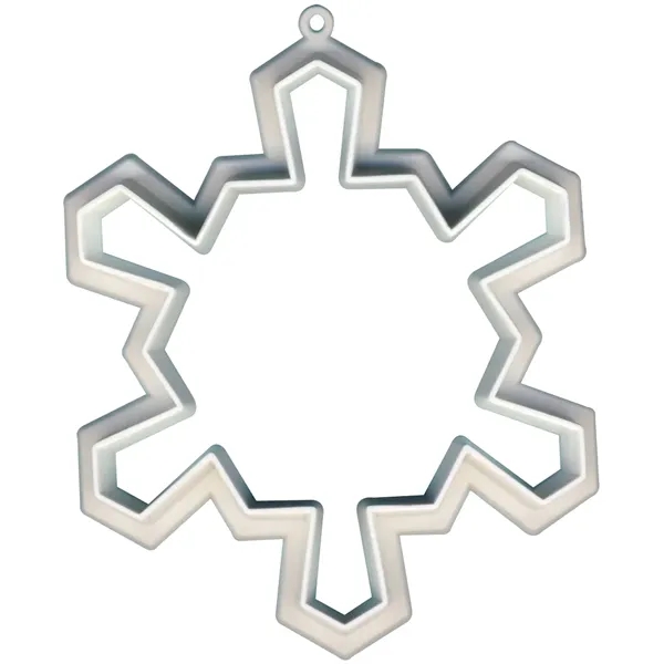3.5" snowflake-shaped plastic cookie cutter and tree ornament.... from ASI 59683 Harco Enterprises LTD