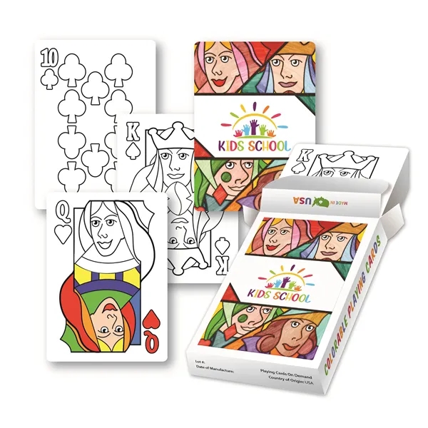 Have fun with this Coloring Playing Card Deck! Every deck has... from ASI 56080 Playing Cards On Demand