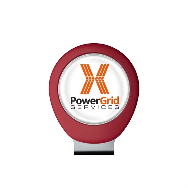 Golf hat clip with 1" removable ball marker and poly dome... from ASI 52263 EMT