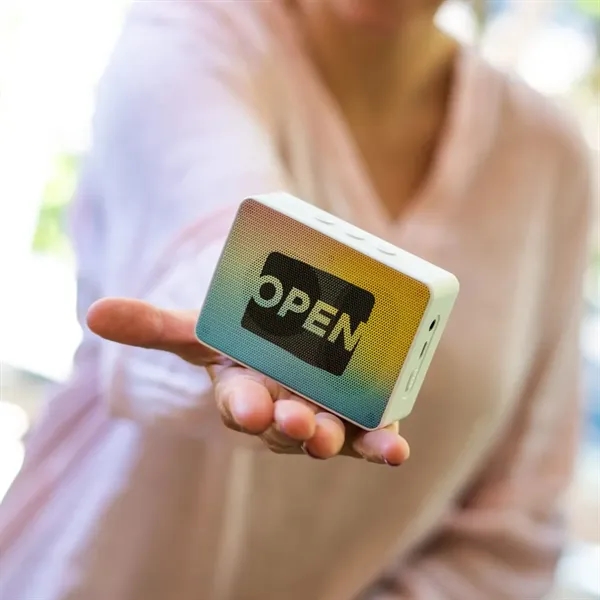 High Quality Wireless Speaker with two large sides to imprint... from ASI 61966 HPG / OrigAudio HPG Gold