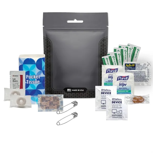 Wedding survival kit with hangover relief tools, bandage, tissues, safety pins,... from ASI 84514 Safety Made