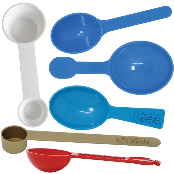 4.25" x 1.375" plastic measuring spoon with 7.5ml cup (1.5 teaspoon).... from ASI 59683 Harco Enterprises LTD / Harco Enterprises