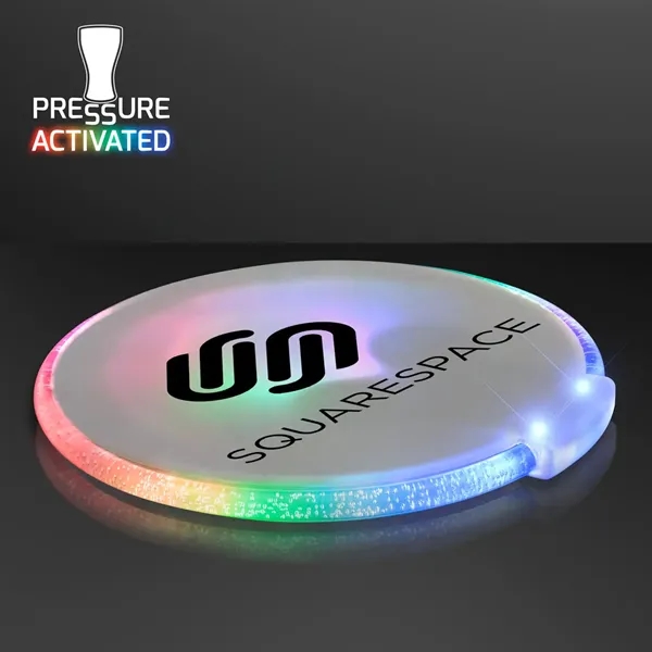 Color Change LED Round Drink Coasters; Blank & Imprinted Pricing... from ASI 34194 ALightPromos
