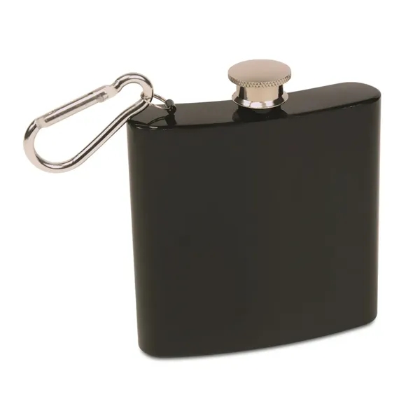 6 oz steel black flask with funnel... from ASI 88675 Picnic Plus / Family of Essential Brands