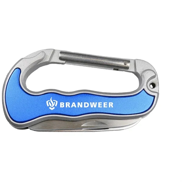 Large carabiner featuring a 2" knife, saw blade, and file with... from ASI 57956 Graphco line