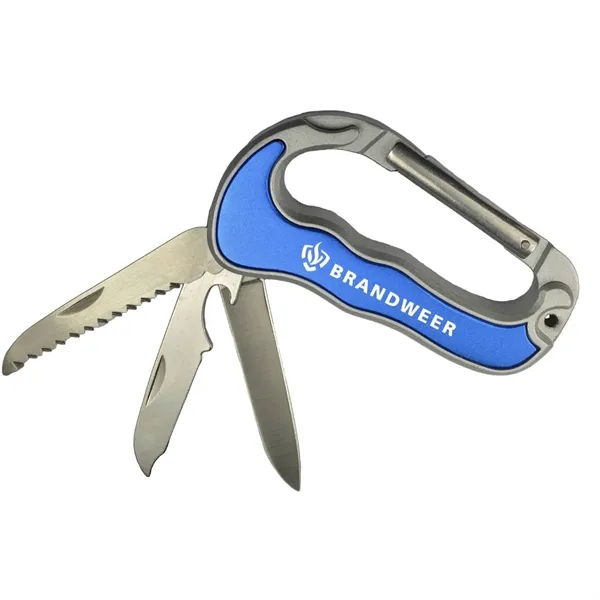 Large carabiner featuring a 2" knife, saw blade, and file with... from ASI 57956 Graphco line