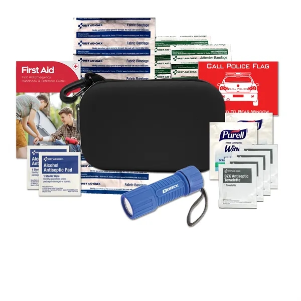 Bronze automotive kit with first aid supplies and car essentials like... from ASI 80882 Ready 4 Kits / Ready 4 Kits