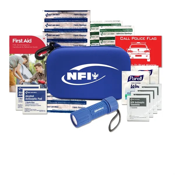 Bronze automotive kit with first aid supplies and car essentials like... from ASI 80882 Ready 4 Kits / Ready 4 Kits