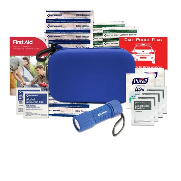 Bronze automotive kit with first aid supplies and car essentials like... from ASI 80882 Ready 4 Kits / Ready 4 Kits