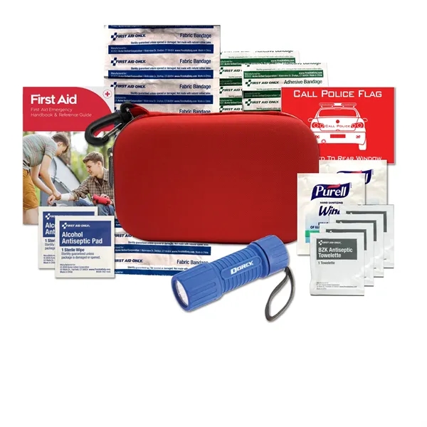 Bronze automotive kit with first aid supplies and car essentials like... from ASI 80882 Ready 4 Kits / Ready 4 Kits