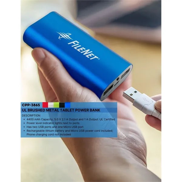 UL Brushed Metal Tablet  Power Bank... from ASI 30208 A P Specialties / AP Specialties