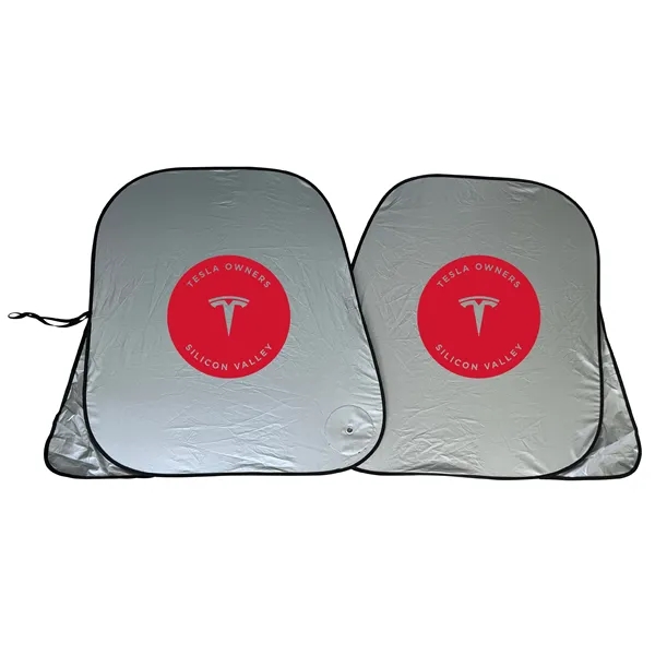 Xtra Tall collapsible Optimum fit fabric sunshade for EV Tesla Style,... from ASI 37586 Auto-Sun-shade/Intertek