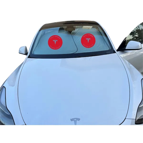 Xtra Tall collapsible Optimum fit fabric sunshade for EV Tesla Style,... from ASI 37586 Auto-Sun-shade/Intertek