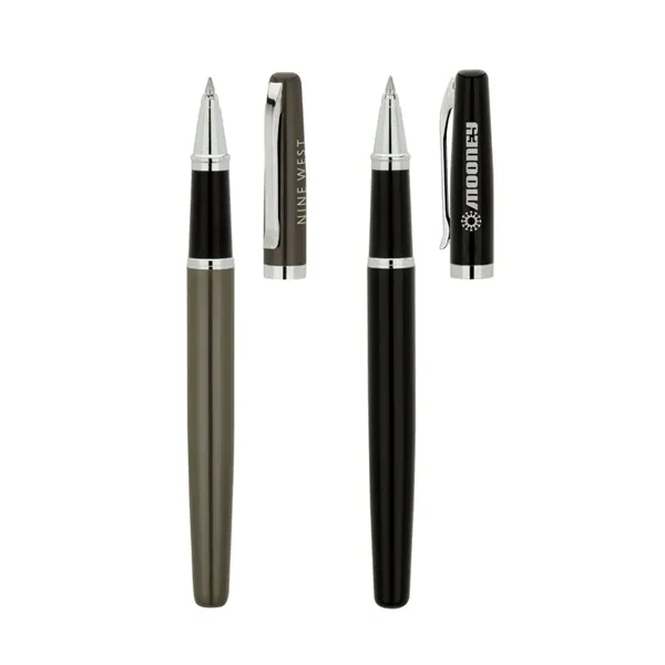 Rollerball pen with cap-off design, brass cap and barrel, slim design... from ASI 67866 Logomark/Valumark