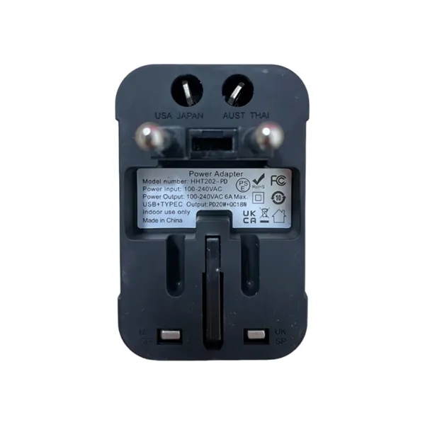 Type C USB A universal fast charge adapter - QC18W +... from ASI 37218 Athena Promo (tm)