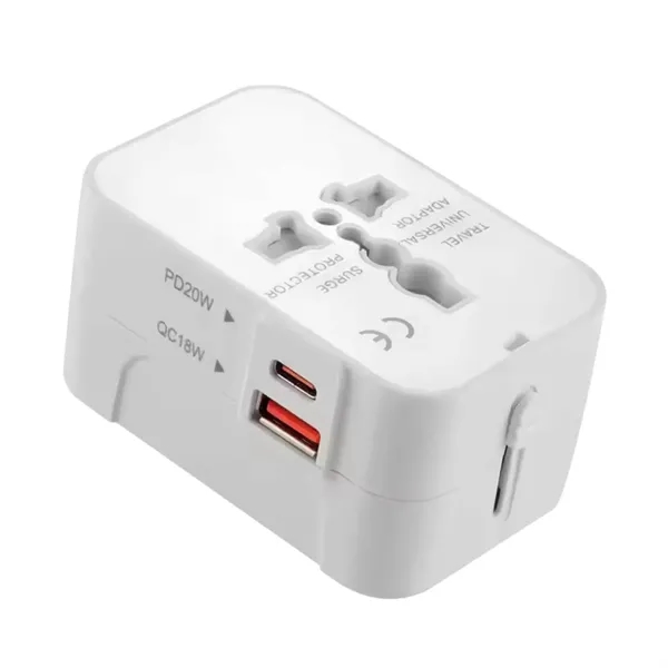 Type C USB A universal fast charge adapter - QC18W +... from ASI 37218 Athena Promo (tm)