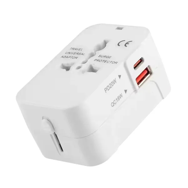 Type C USB A universal fast charge adapter - QC18W +... from ASI 37218 Athena Promo (tm)
