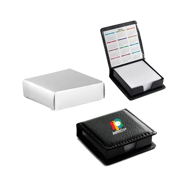 Leatherette flip-top calendar box with white note paper.... from ASI 55583 GMG Pen / Ultra PENWORKS