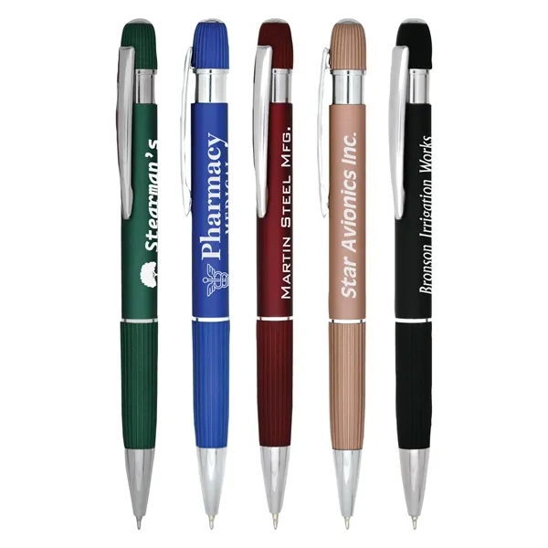 Executive metal pen- Soft touch  finishes with chrome trim -... from ASI 44368 ZZ DROPPED -Cedar Crest Manufacturing