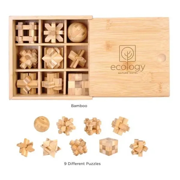 Bamboo Brainteaser Puzzle Set.... from ASI 46755 Cosmo Promos