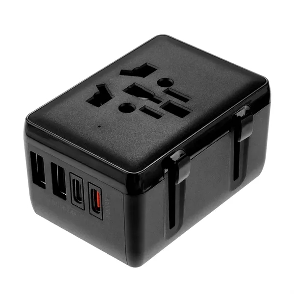 2 USB A 2 Type C PD20W universal travel adapter plus... from ASI 37218 Athena Promo (tm)
