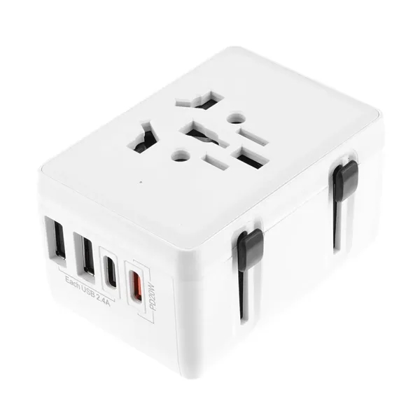 2 USB A 2 Type C PD20W universal travel adapter plus... from ASI 37218 Athena Promo (tm)