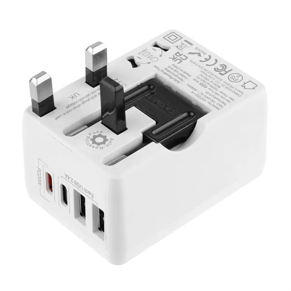 2 USB A 2 Type C PD20W universal travel adapter plus... from ASI 37218 Athena Promo (tm)