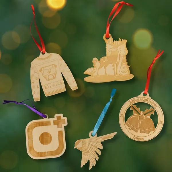affordable and ecofriendly custom wood ornaments... from ASI 61966 HPG / BCG Creations HPG Gold