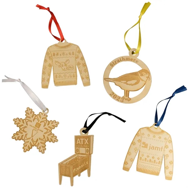 affordable and ecofriendly custom wood ornaments... from ASI 61966 HPG / BCG Creations HPG Gold