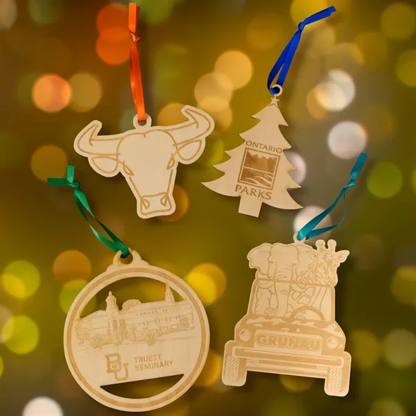 affordable and ecofriendly custom wood ornaments... from ASI 61966 HPG / BCG Creations HPG Gold