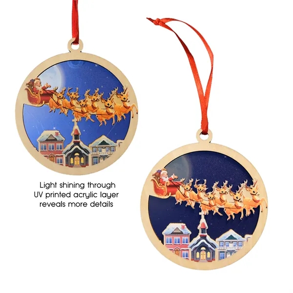 Custom cut birch wood and printed acrylic ornament. Watch the light... from ASI 61966 HPG / BCG Creations