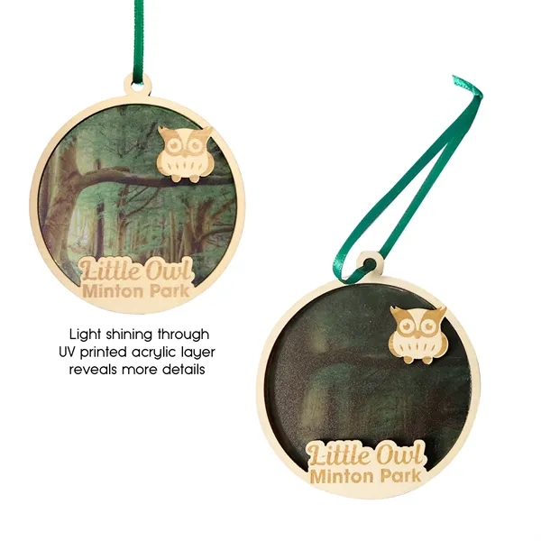 Custom cut birch wood and printed acrylic ornament. Watch the light... from ASI 61966 HPG / BCG Creations