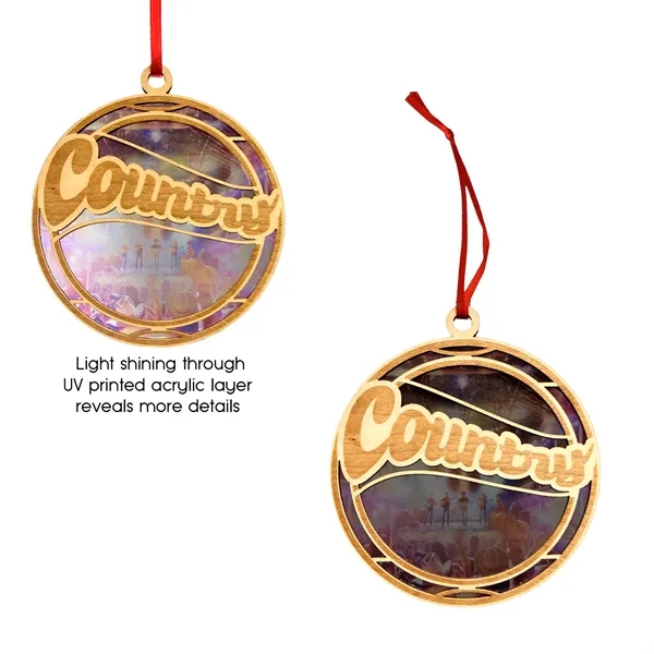 Custom cut birch wood and printed acrylic ornament. Watch the light... from ASI 61966 HPG / BCG Creations