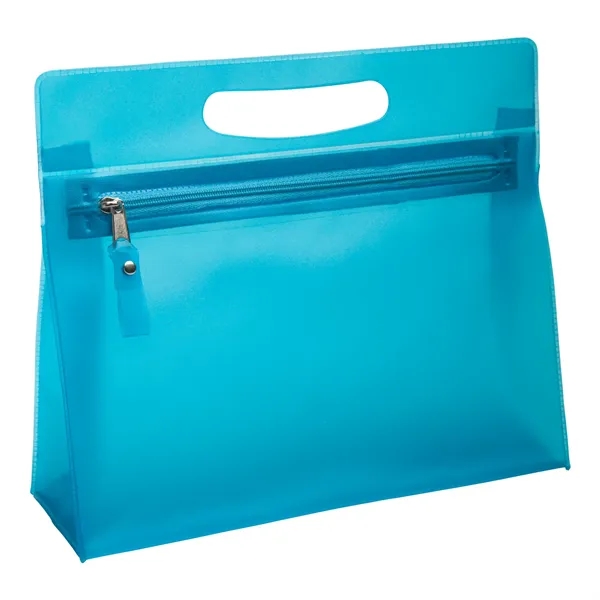 Vanity makeup cosmetic bag made from colorful transparent PVC material.... from ASI 52840 Evans Manufacturing