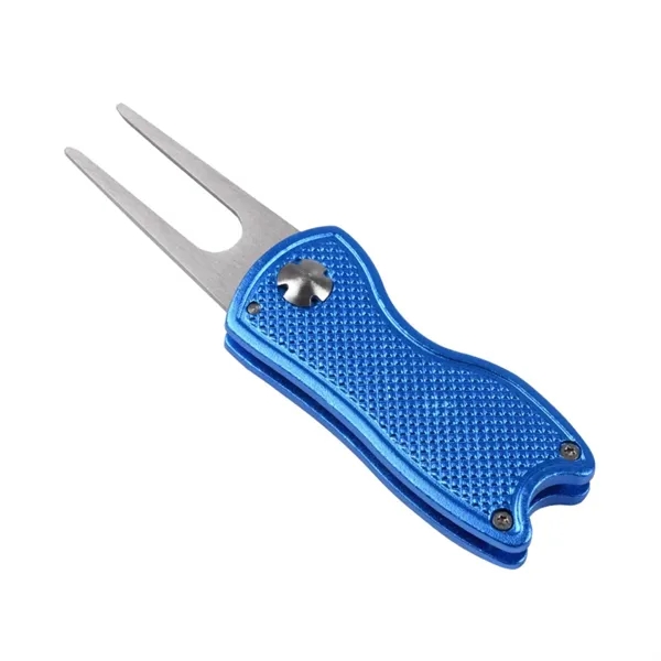 Foldable pitchfork golf divot repair tool plus epoxy dome on 1... from ASI 37218 Athena Promo (tm)