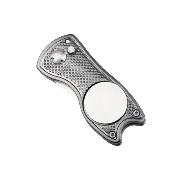 Foldable pitchfork golf divot repair tool plus epoxy dome on 1... from ASI 37218 Athena Promo (tm)