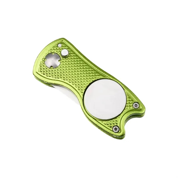 Foldable pitchfork golf divot repair tool plus epoxy dome on 1... from ASI 37218 Athena Promo (tm)