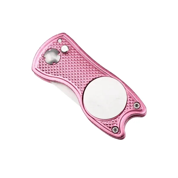 Foldable pitchfork golf divot repair tool plus epoxy dome on 1... from ASI 37218 Athena Promo (tm)