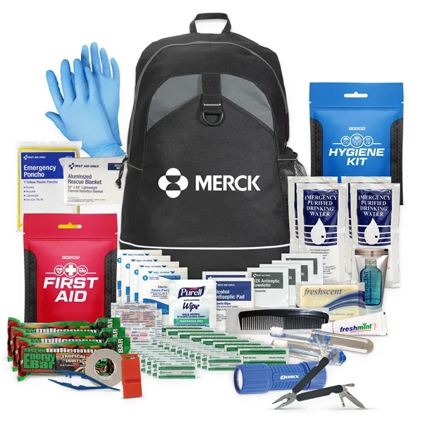 Emergency Prep  kit with an emergency rain poncho, survival blanket,... from ASI 80882 Ready 4 Kits / Ready 4 Kits